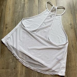 White Port De Bras Halter Tank Top